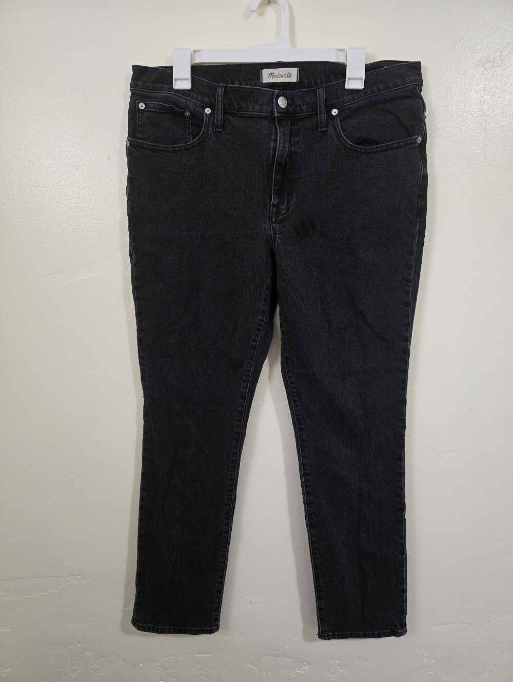 Madewell Jeans Womens 31 Black Denim Slim Boy jean Mid Rise Preppy Grunge